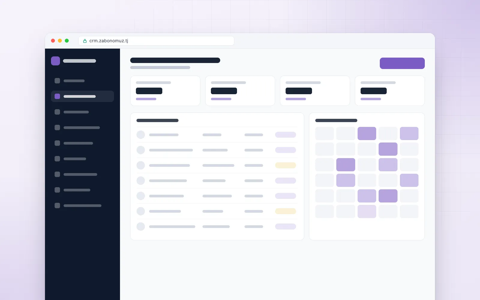 Zabonomuz CRM — CRM for an education centre